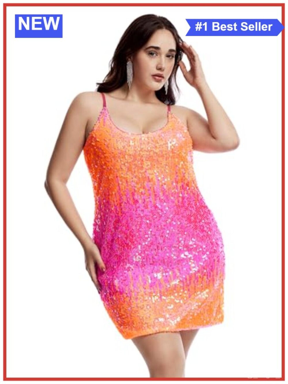 Sequin Spaghetti Strap Mini Dress Bodycon Party Clubwear